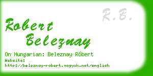 robert beleznay business card